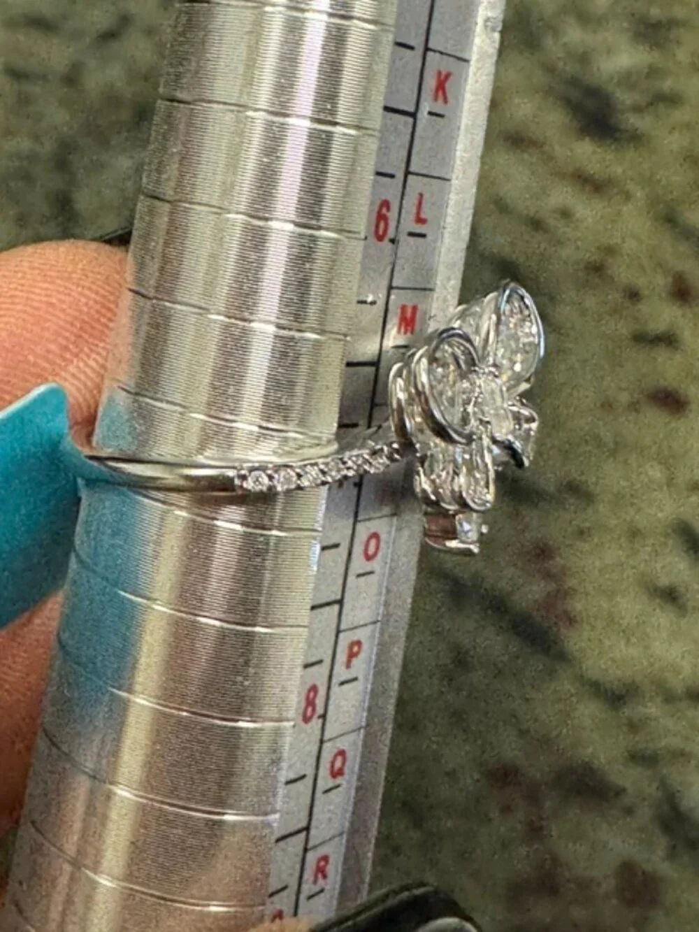 925 Sterling Silver 1.43 CT Stunning Moissanite Butterfly Ring - Size 7 NWT